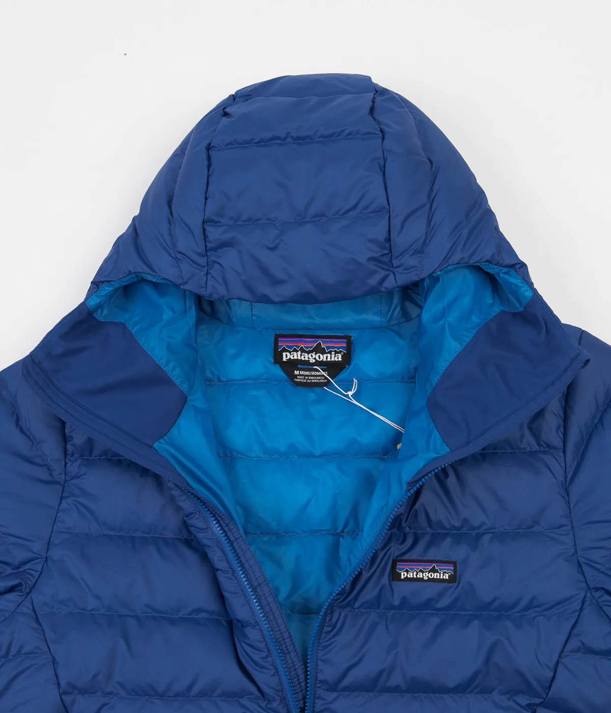 Patagonia Down Sweater Hooded Pullover Jacket - Superior Blue