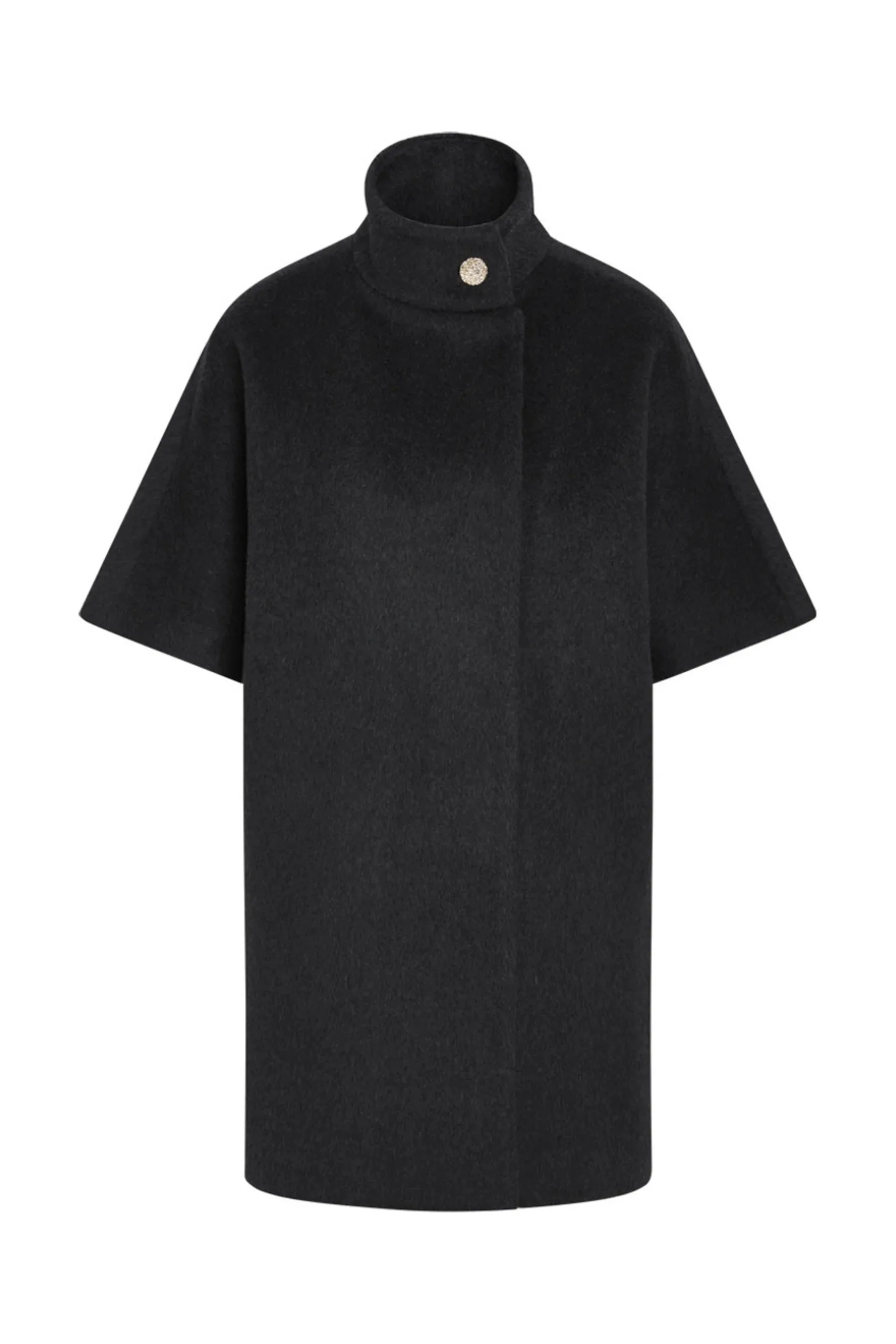 PBO | Iceland Wool Alpaca Cape | Black Melange