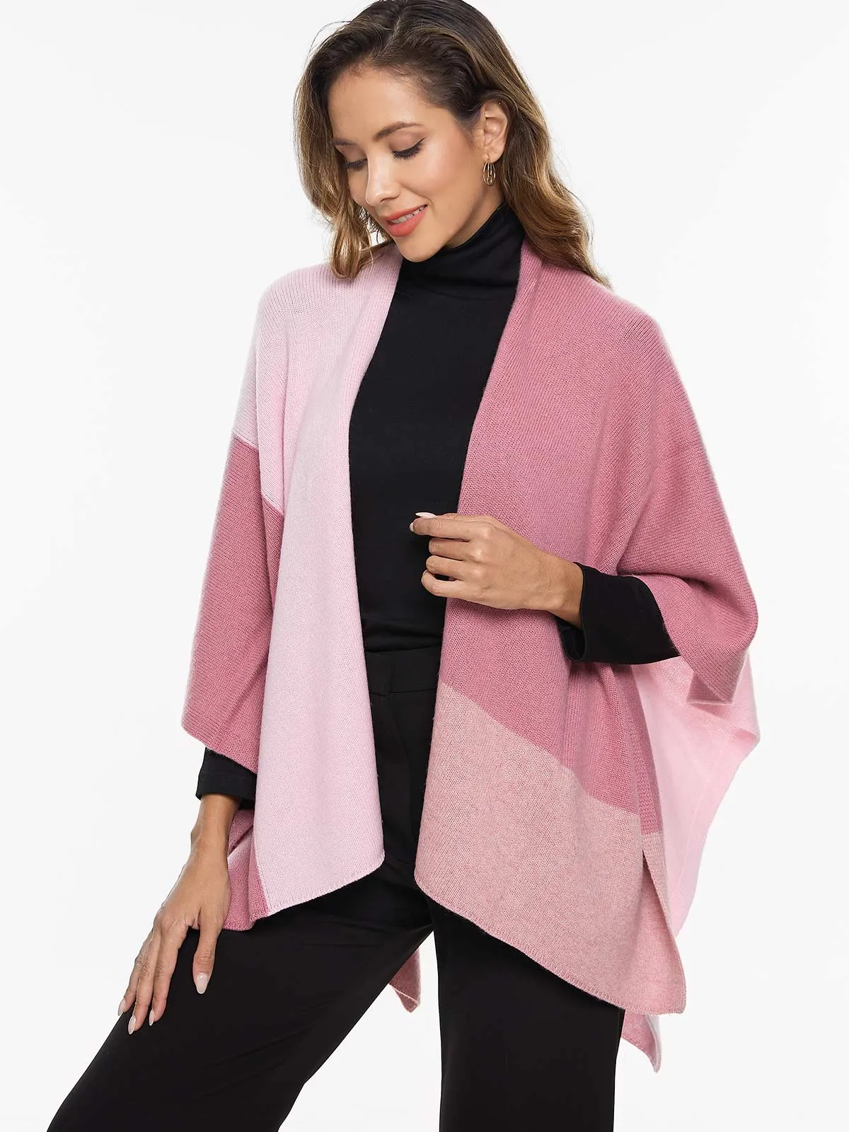 Pink Luxe Button Cape