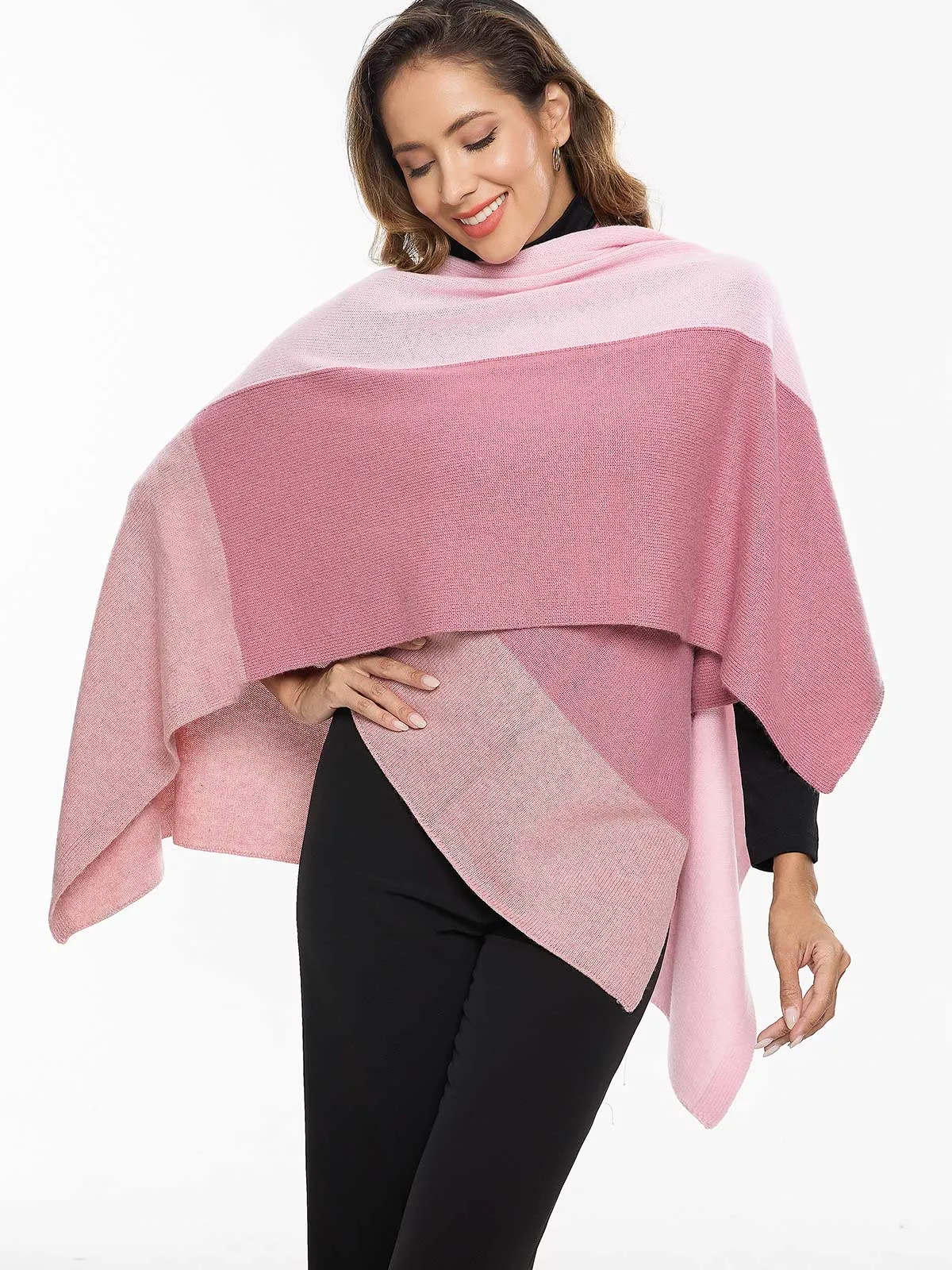 Pink Luxe Button Cape