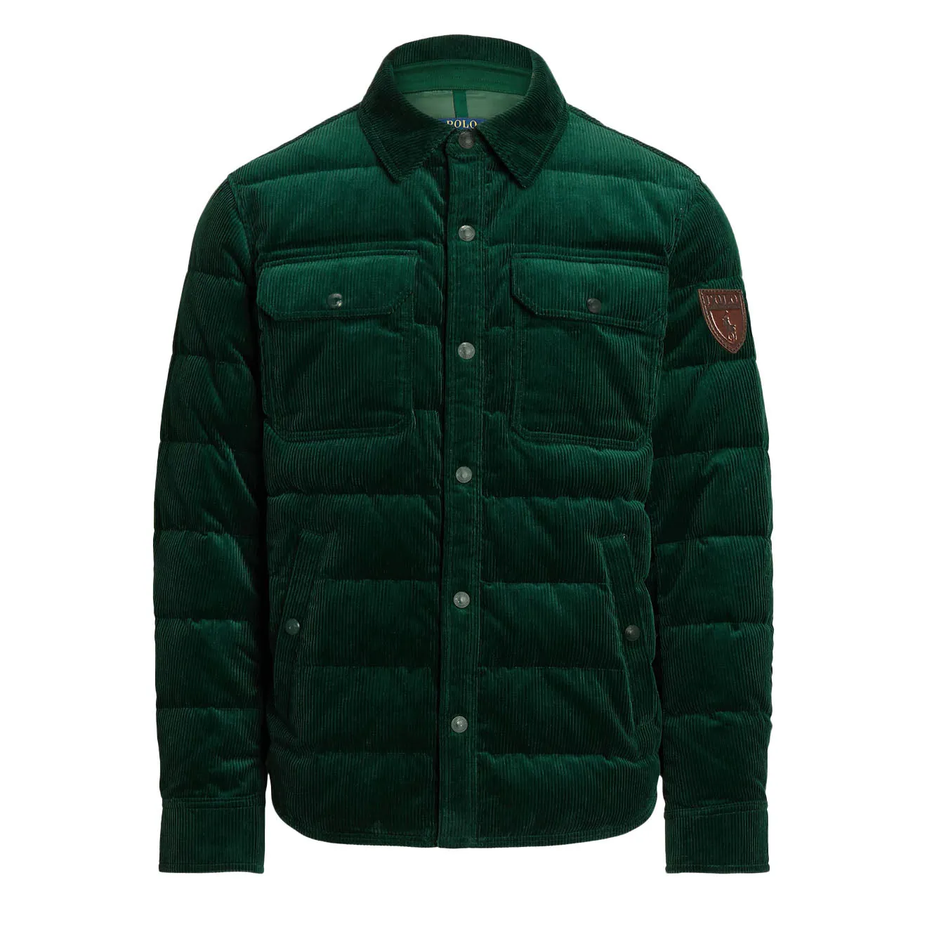 Polo Ralph Lauren Quilted Corduroy Down Jacket College Green