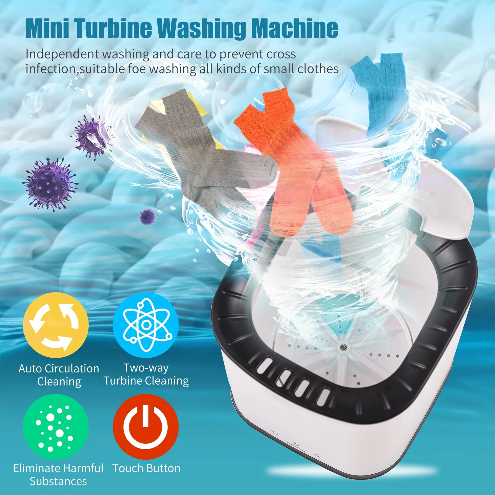 Portable Washing Machine for Underwear 2L Capacity