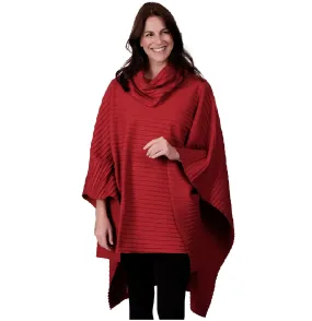 Portland Cowlneck Pleated Fleece Poncho