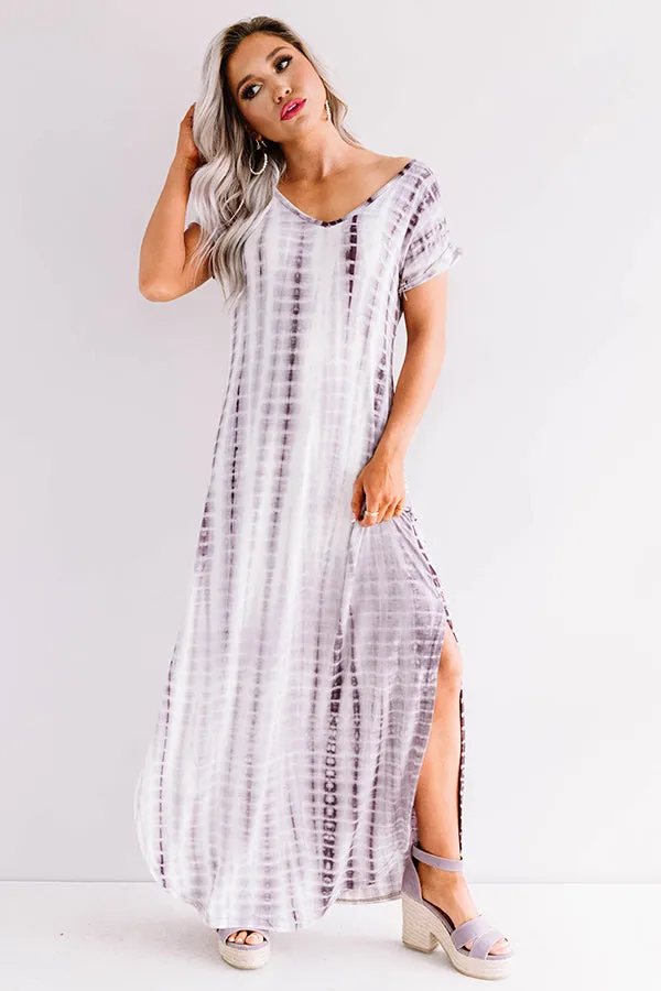 Portofino Party Tie Dye Maxi In Royal Plum