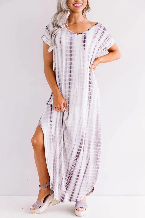 Portofino Party Tie Dye Maxi In Royal Plum