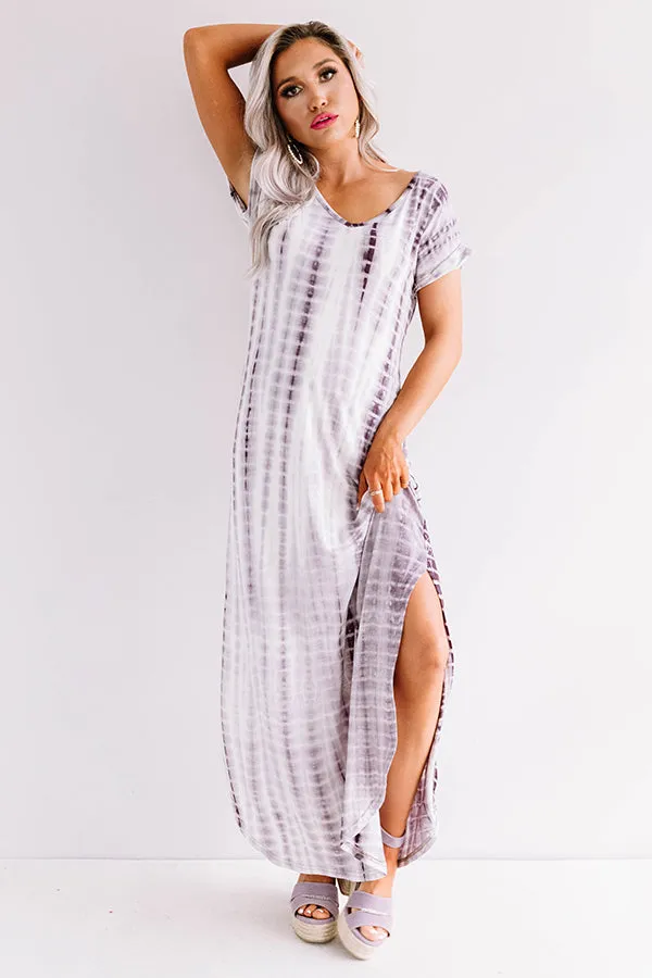 Portofino Party Tie Dye Maxi In Royal Plum