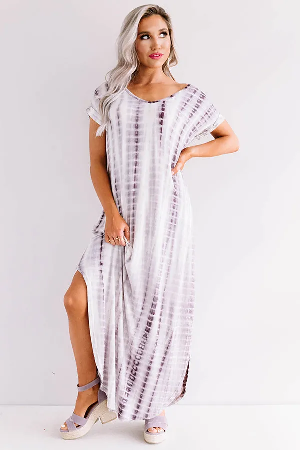 Portofino Party Tie Dye Maxi In Royal Plum