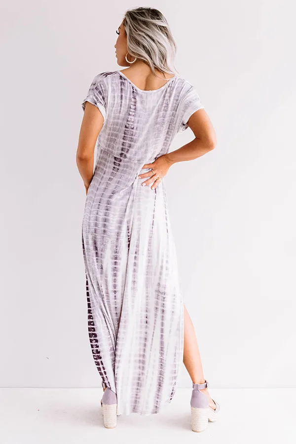 Portofino Party Tie Dye Maxi In Royal Plum