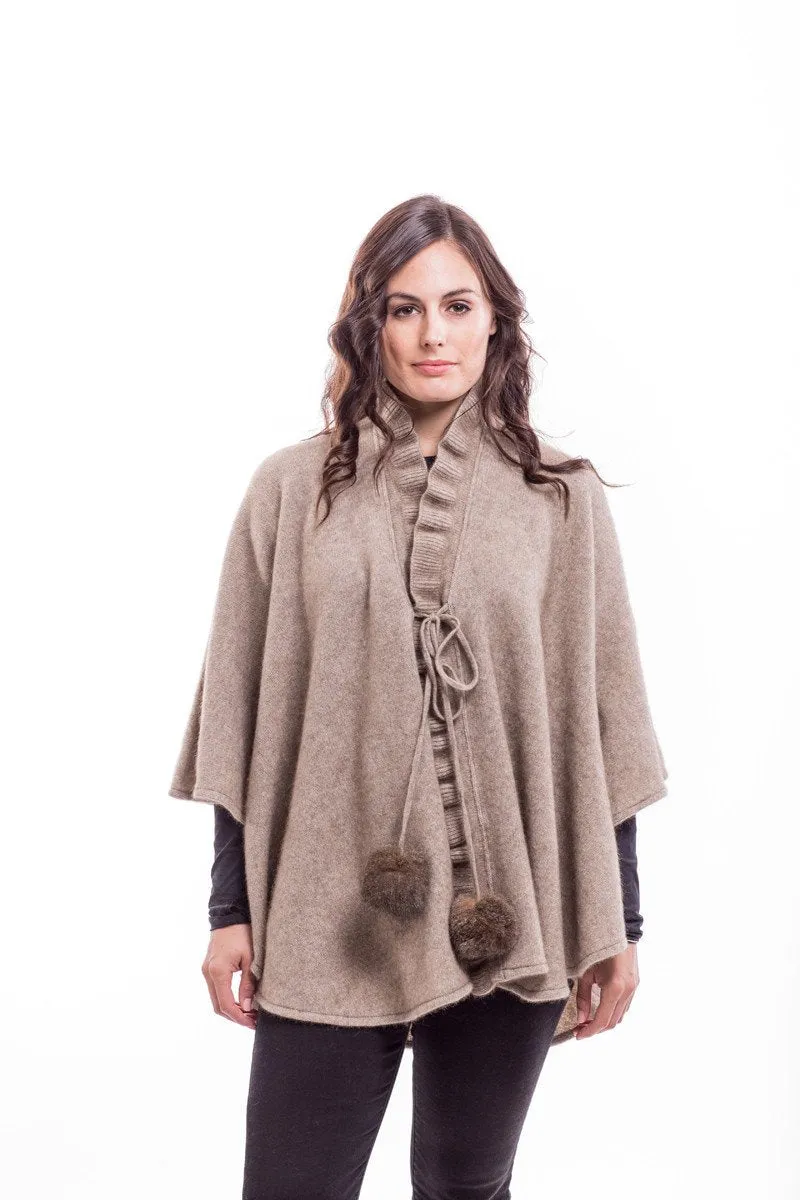 Possum Merino Ruffle Cape