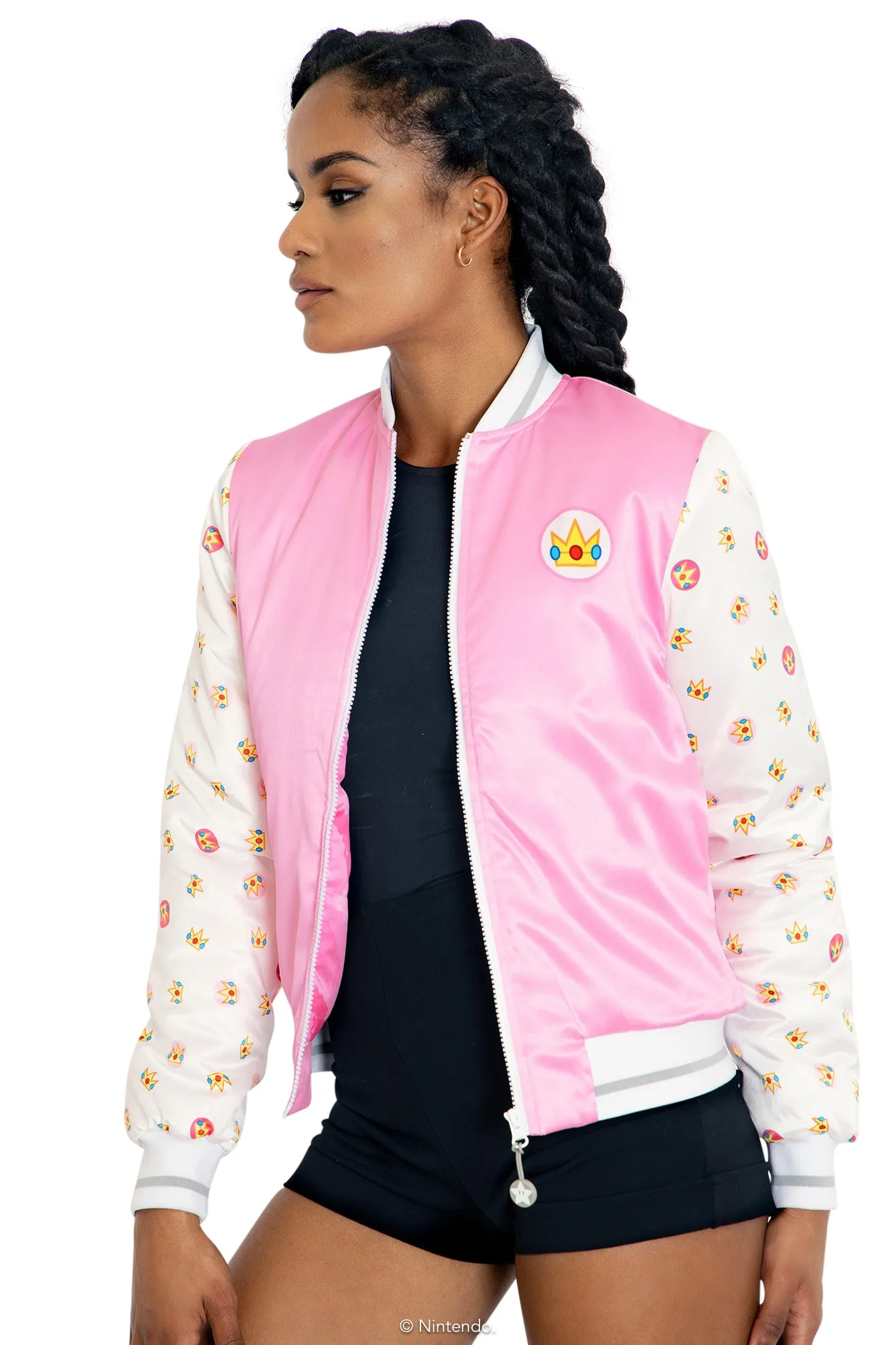 Princess Peach Shiny Bomber Jacket