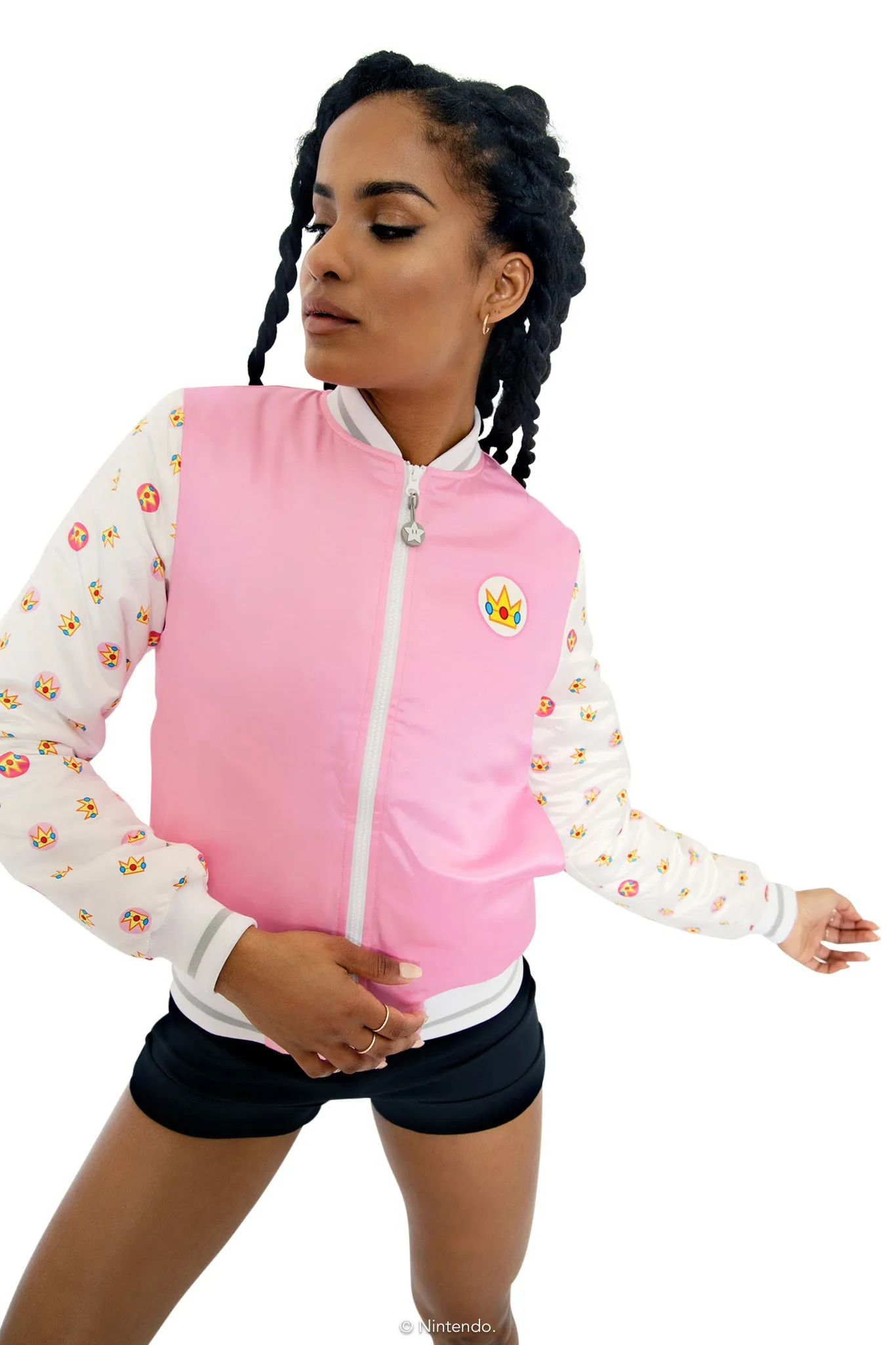 Princess Peach Shiny Bomber Jacket