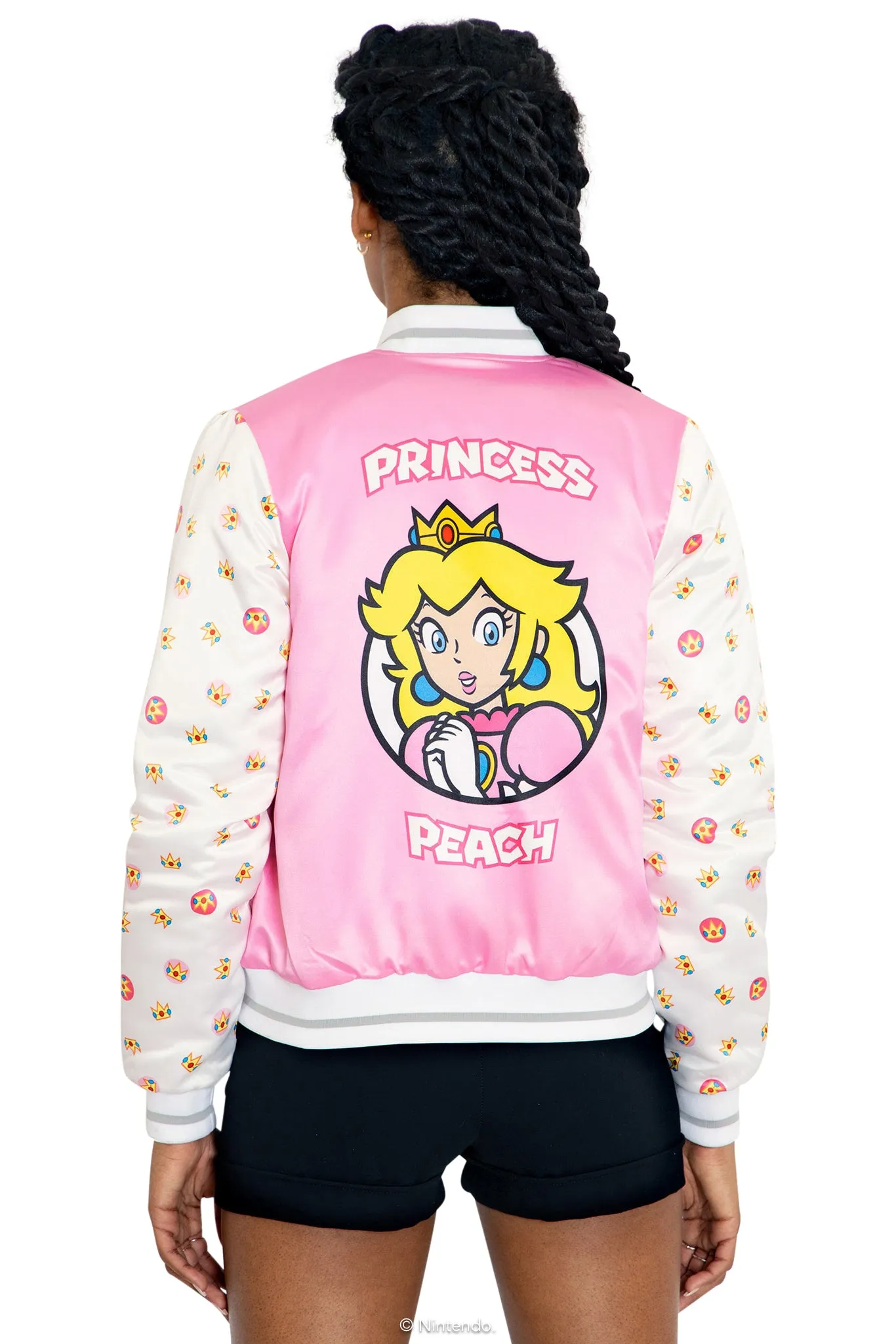 Princess Peach Shiny Bomber Jacket