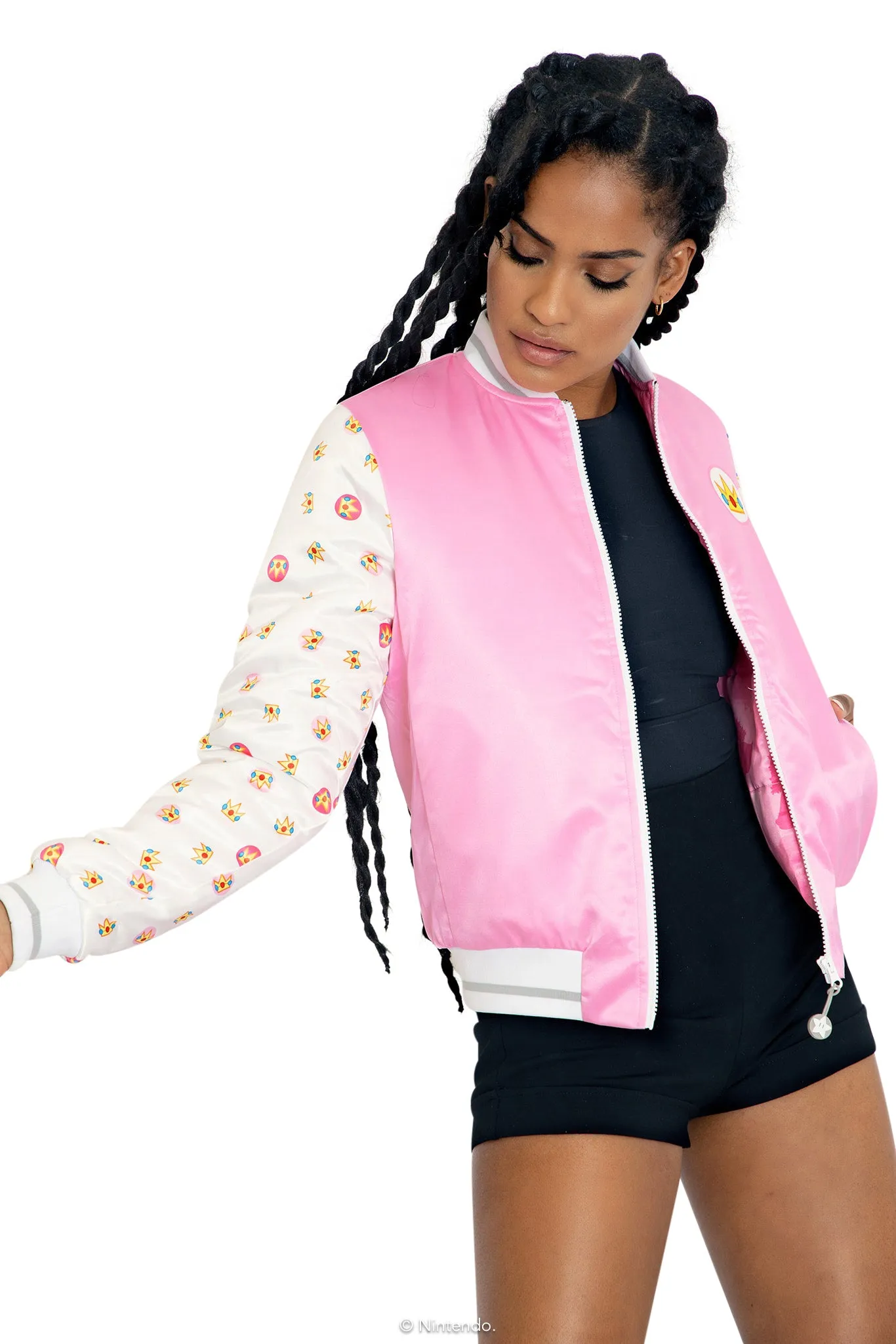 Princess Peach Shiny Bomber Jacket