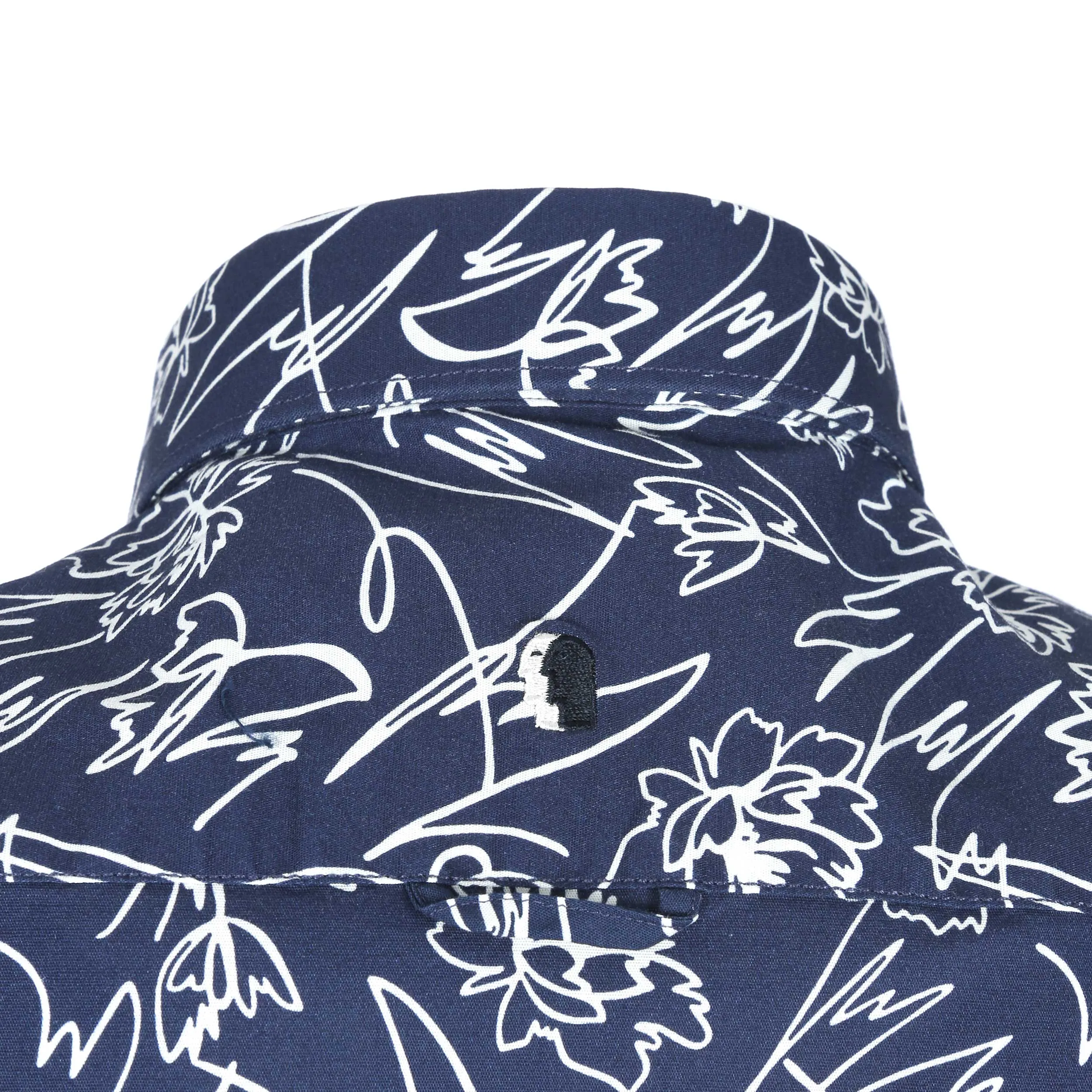 Remus Uomo Floral Squiggle SS Shirt in Navy