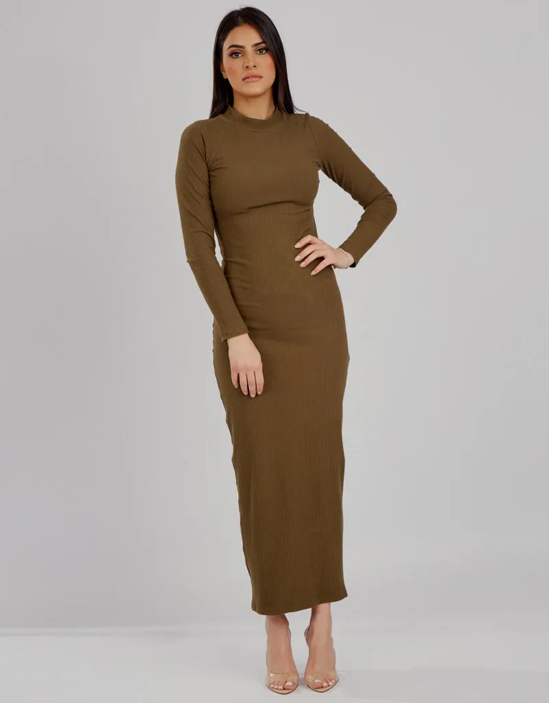 Rib Body Dress - Complementary Shades