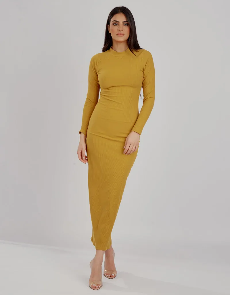 Rib Body Dress - Complementary Shades