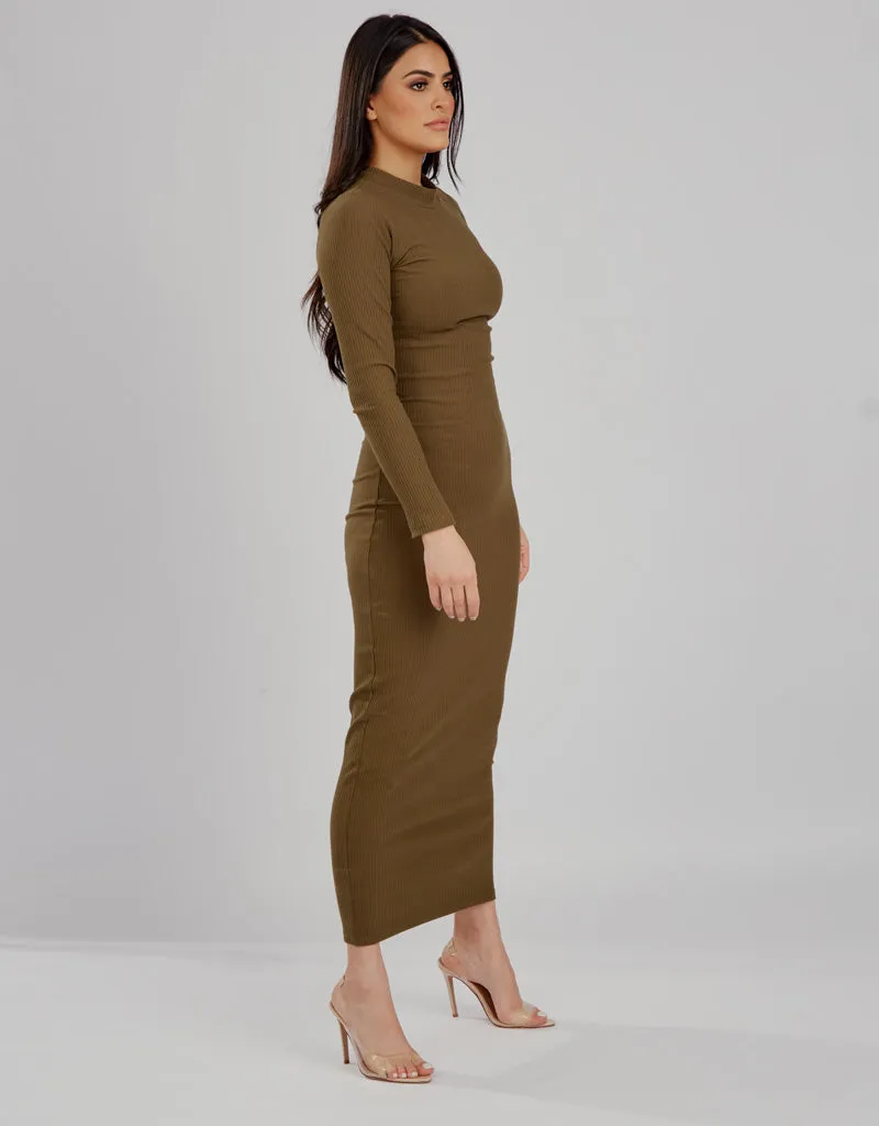 Rib Body Dress - Complementary Shades