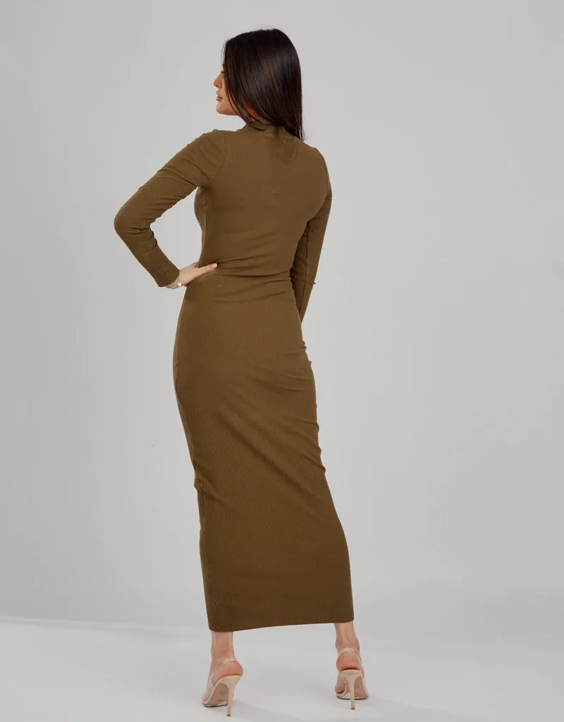 Rib Body Dress - Complementary Shades