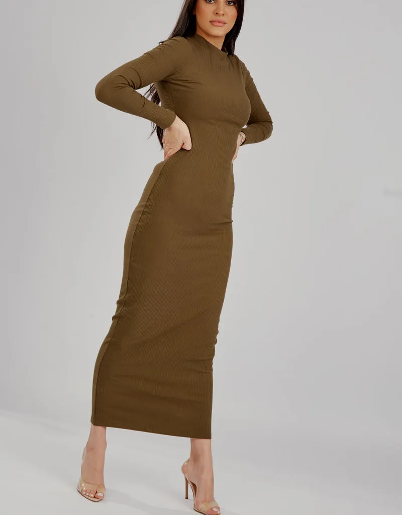 Rib Body Dress - Complementary Shades