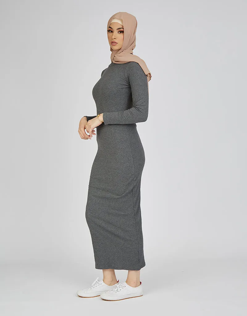 Rib Body Dress - Dark Shades