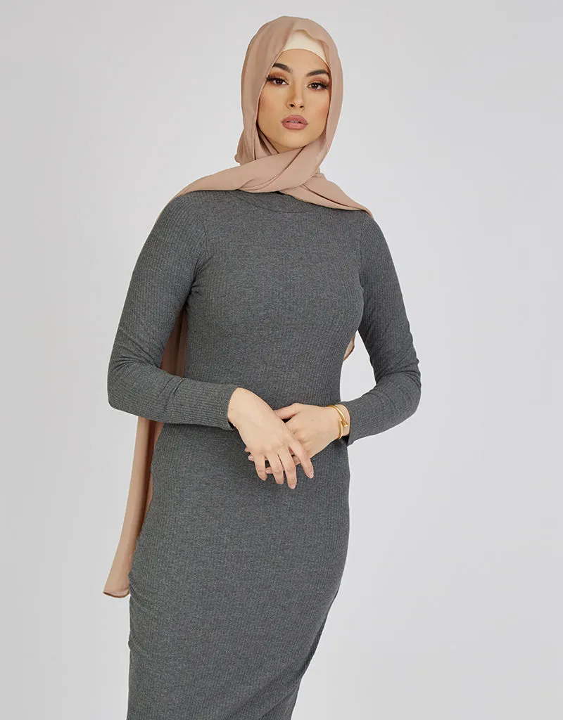 Rib Body Dress - Dark Shades