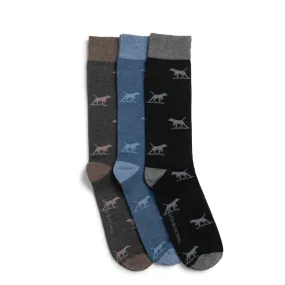 Rodd and Gunn Dogs A Plenty Three Pack Socks Biz Multi