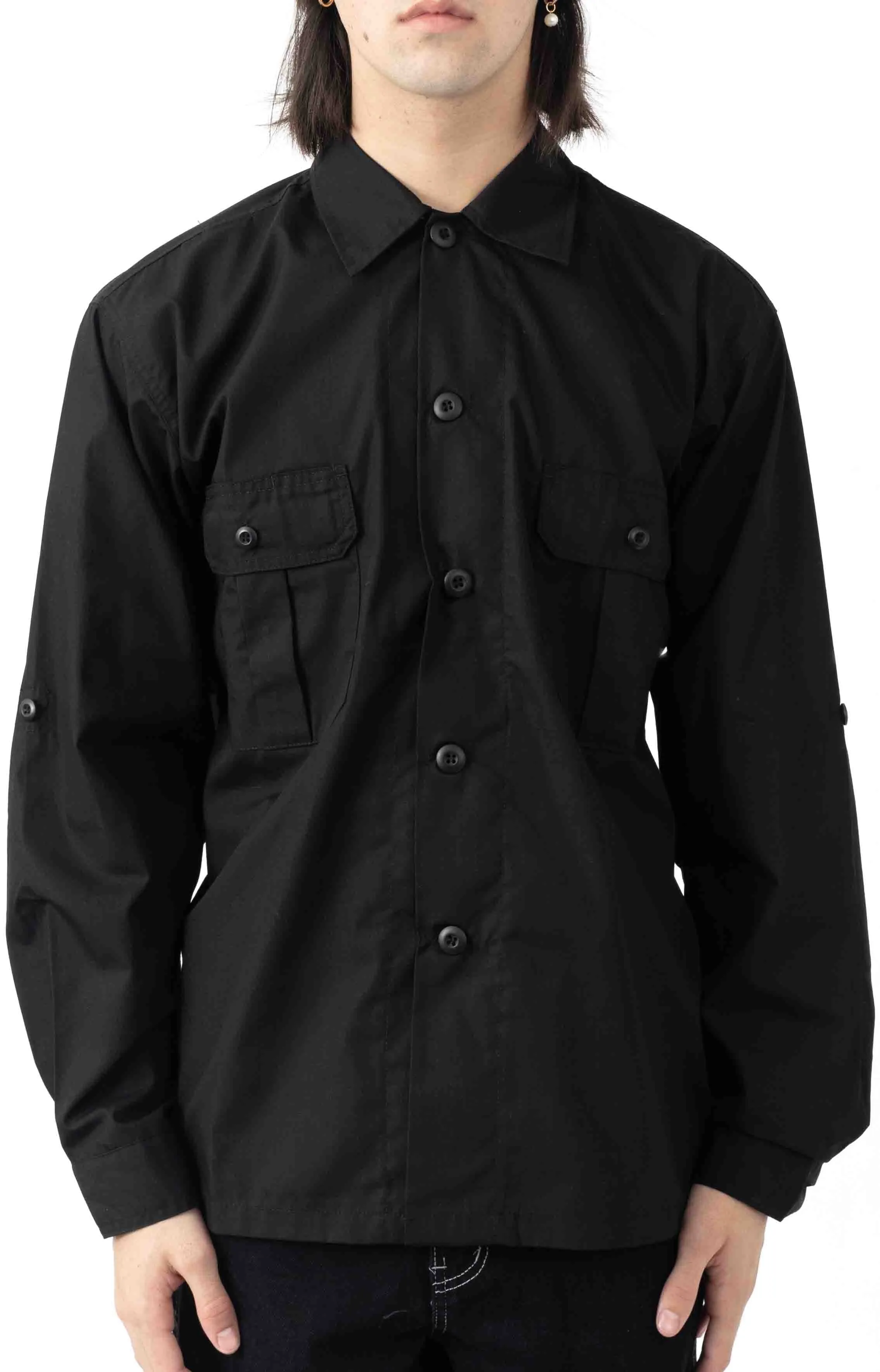 Rothco Tactical Lightweight Button-Up Shirt - Black