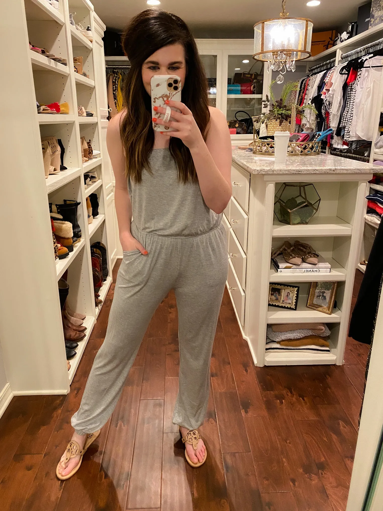 SALE! Dodson Jumpsuit in Gray