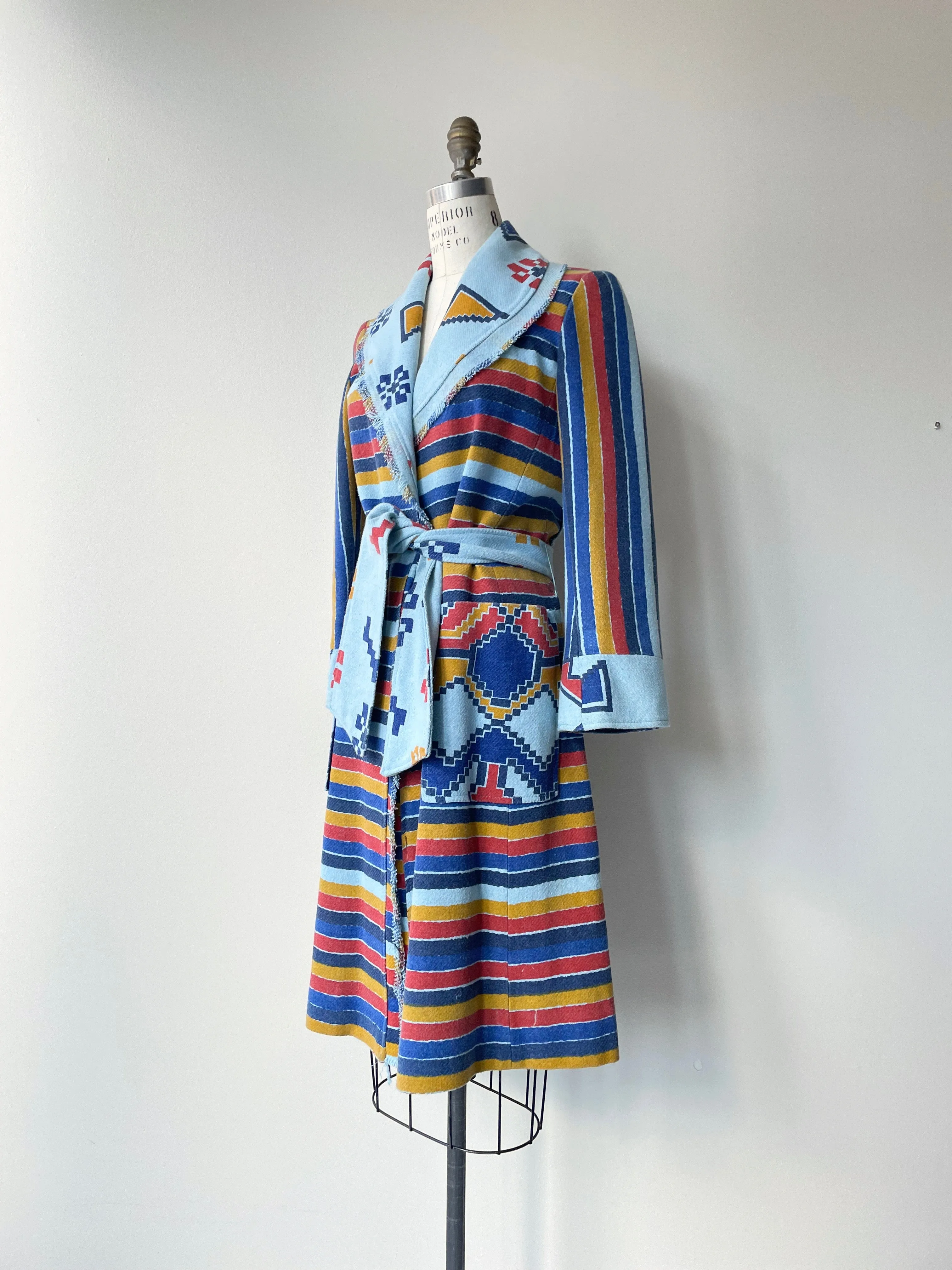 SALE | Vintage Serape Blanket Wrap Coat