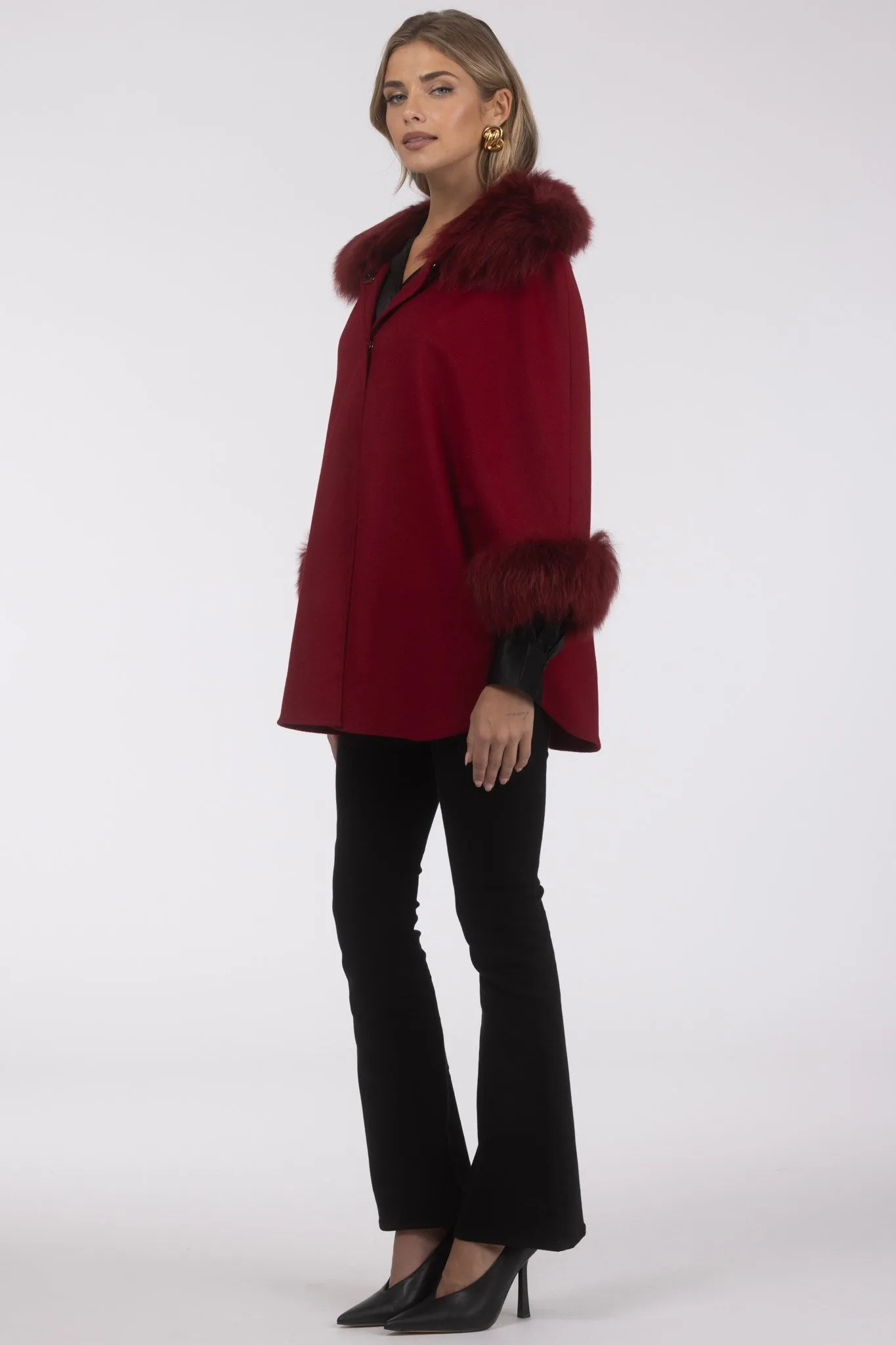 Select Wool Cape with Select Lamb Collar and Cuffs