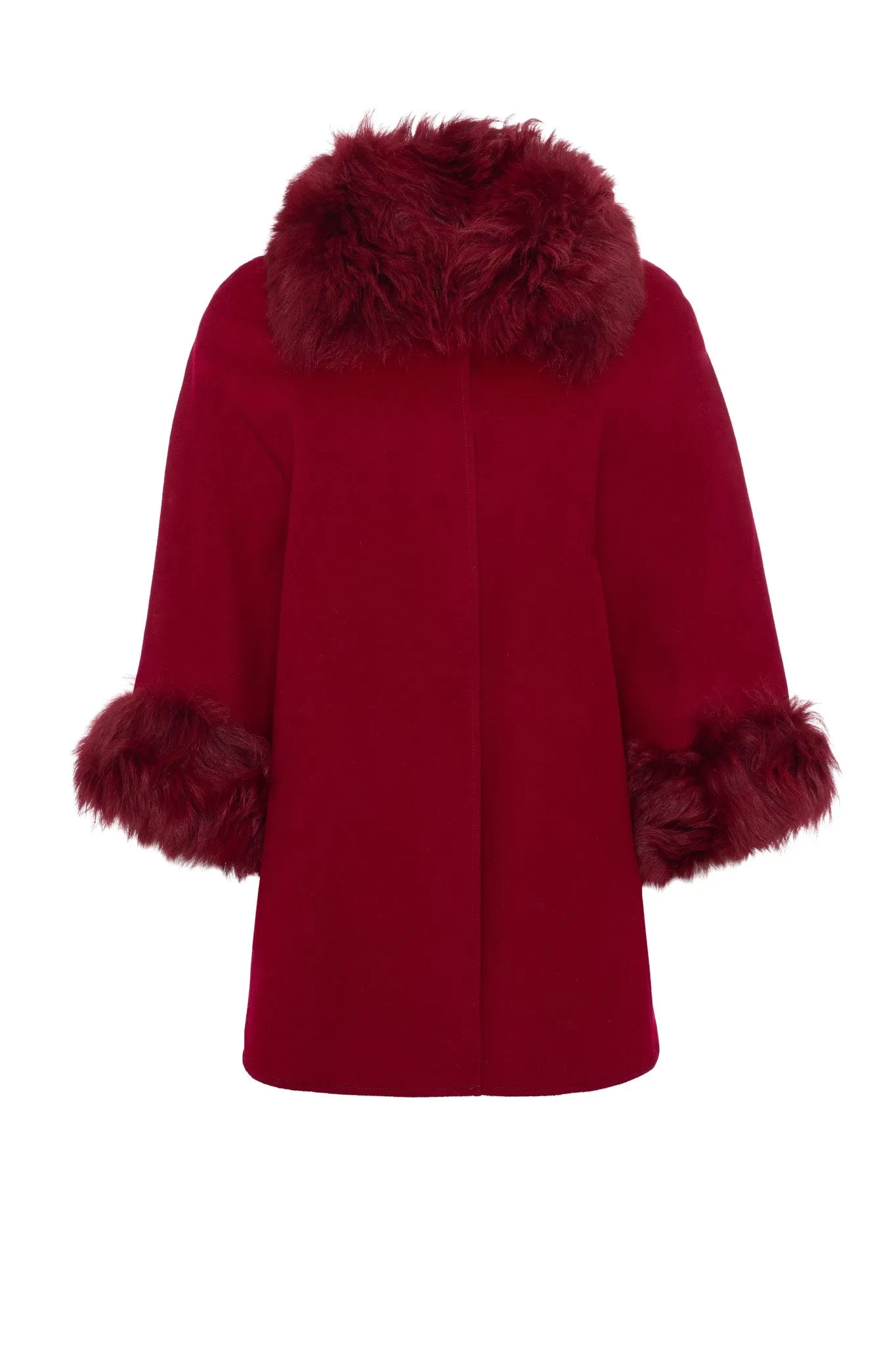 Select Wool Cape with Select Lamb Collar and Cuffs