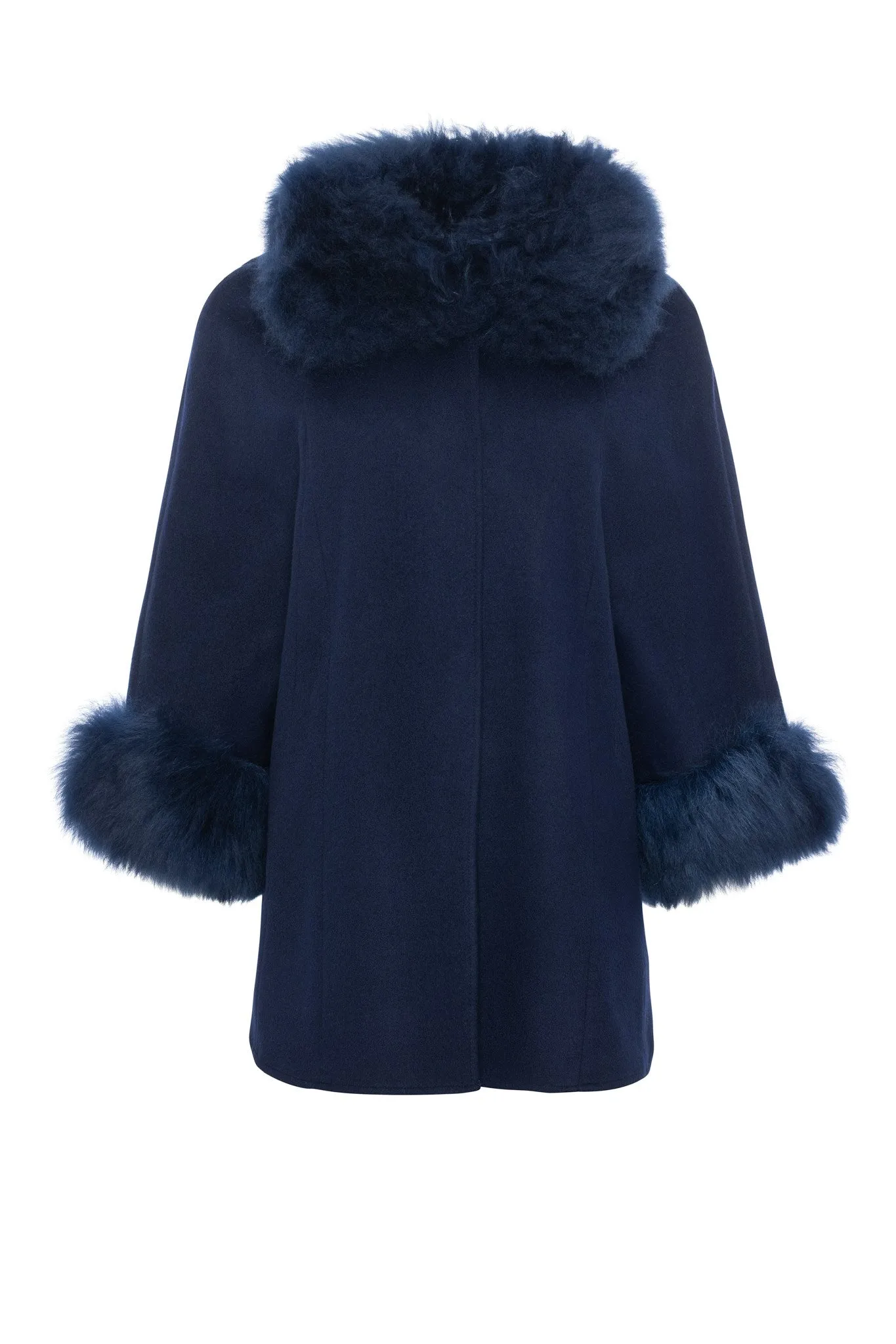 Select Wool Cape with Select Lamb Collar and Cuffs