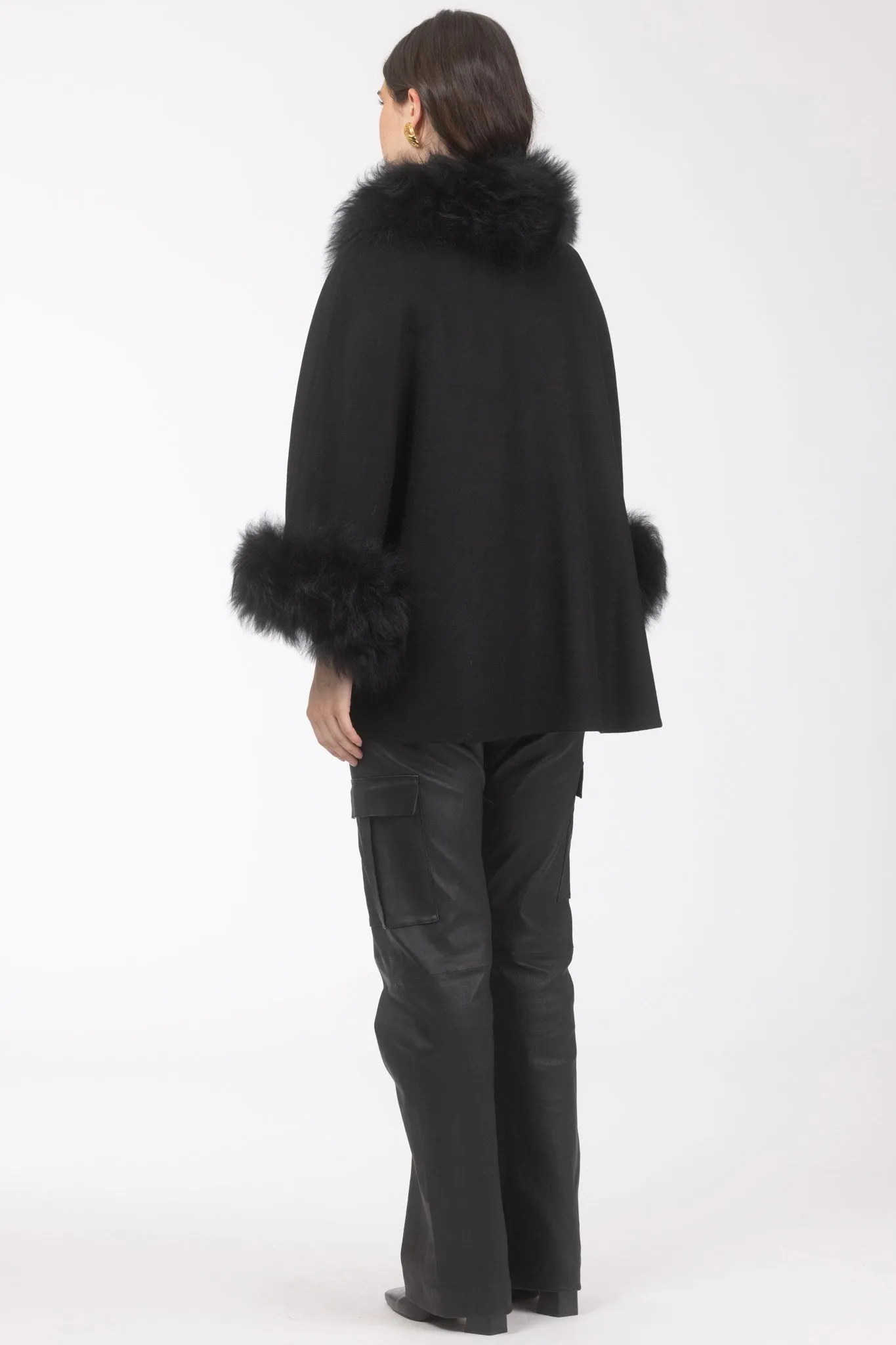 Select Wool Cape with Select Lamb Collar and Cuffs