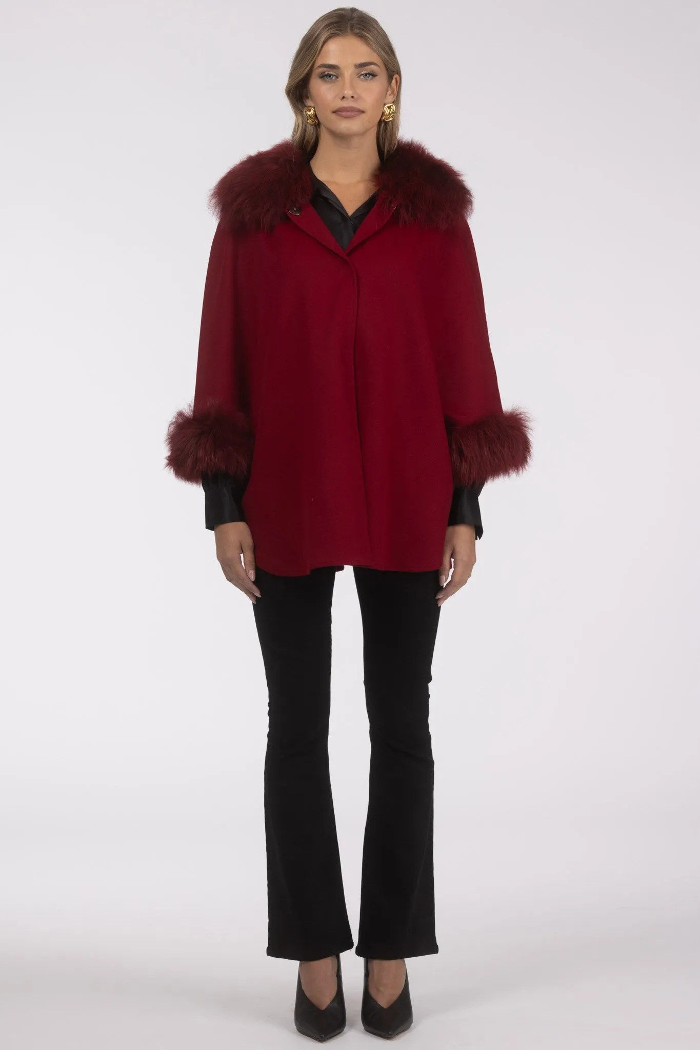 Select Wool Cape with Select Lamb Collar and Cuffs