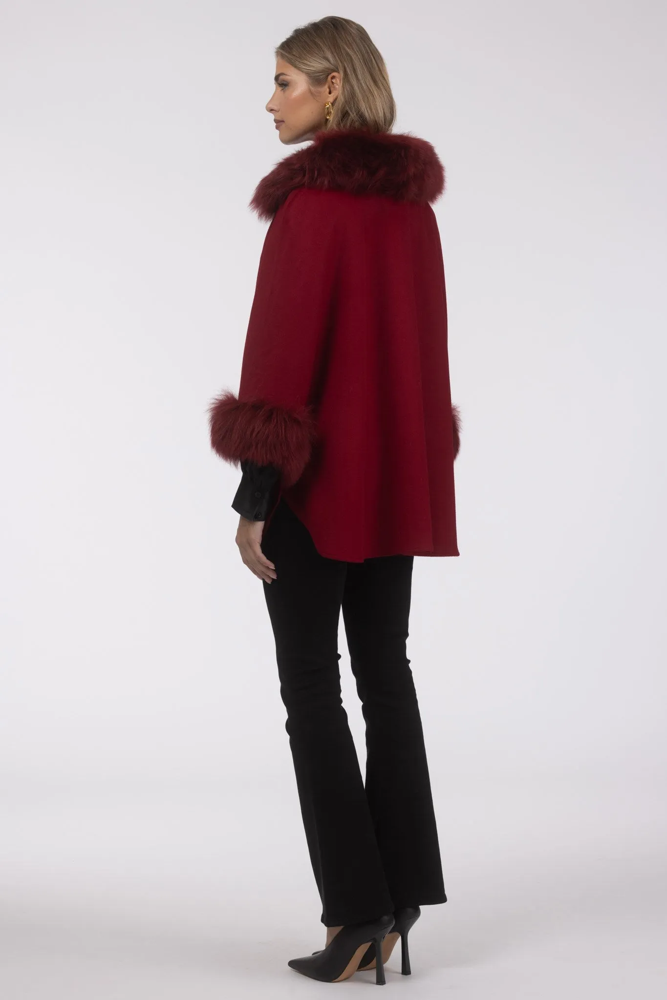 Select Wool Cape with Select Lamb Collar and Cuffs