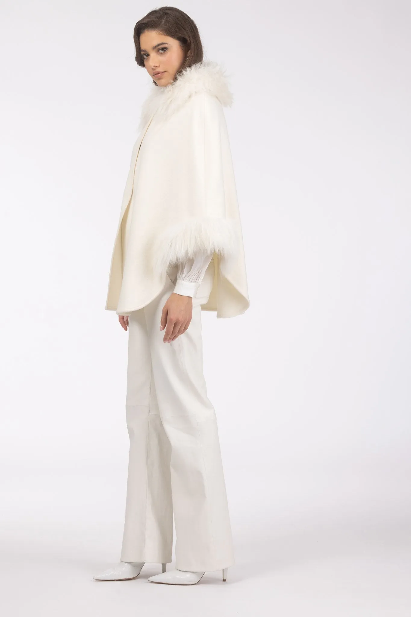 Select Wool Cape with Select Lamb Collar and Cuffs