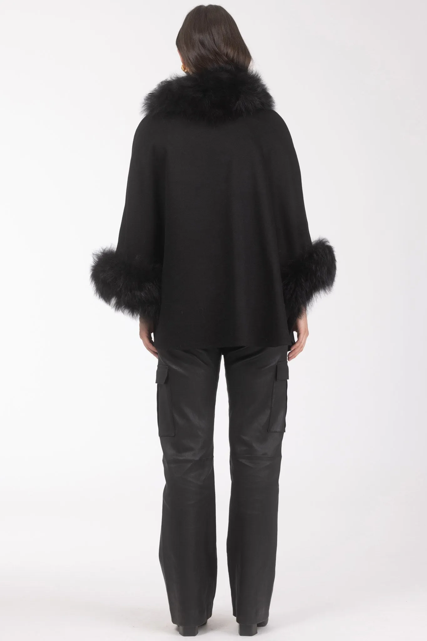 Select Wool Cape with Select Lamb Collar and Cuffs