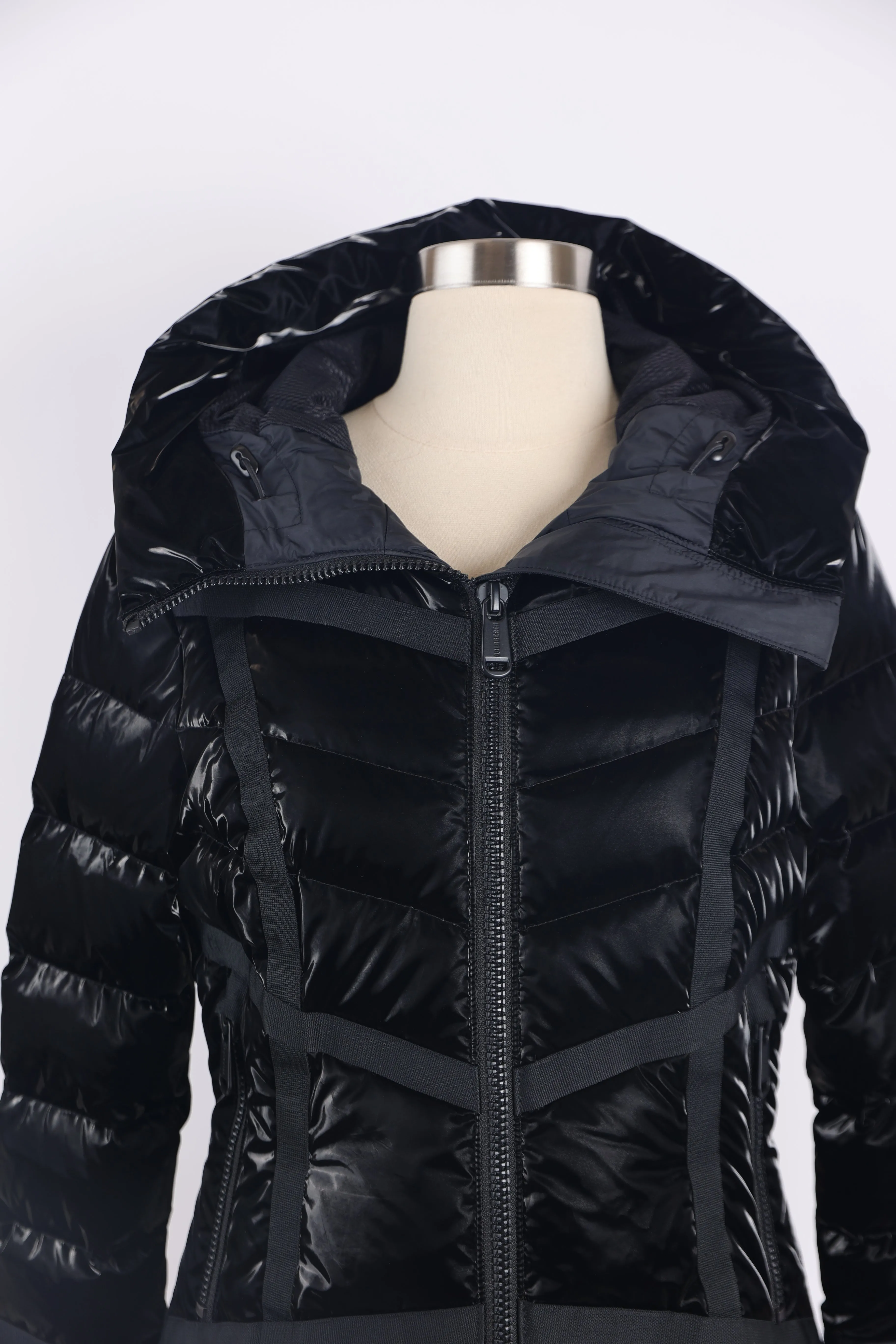 Shiny Quilted Down Ski Jacket