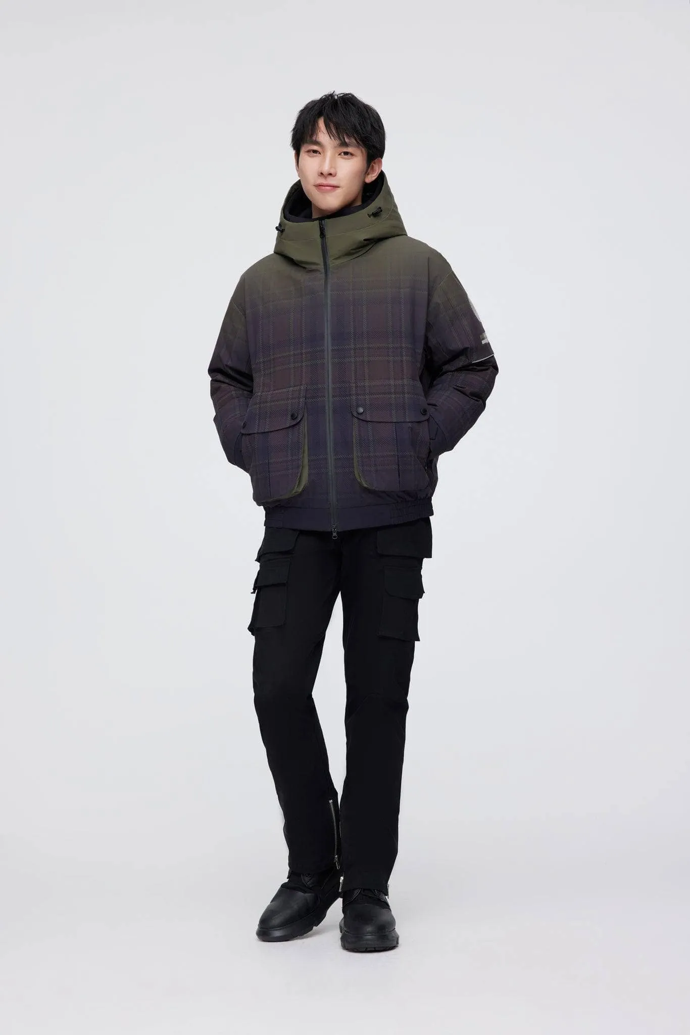 Short Goose Down Jacket With Hood