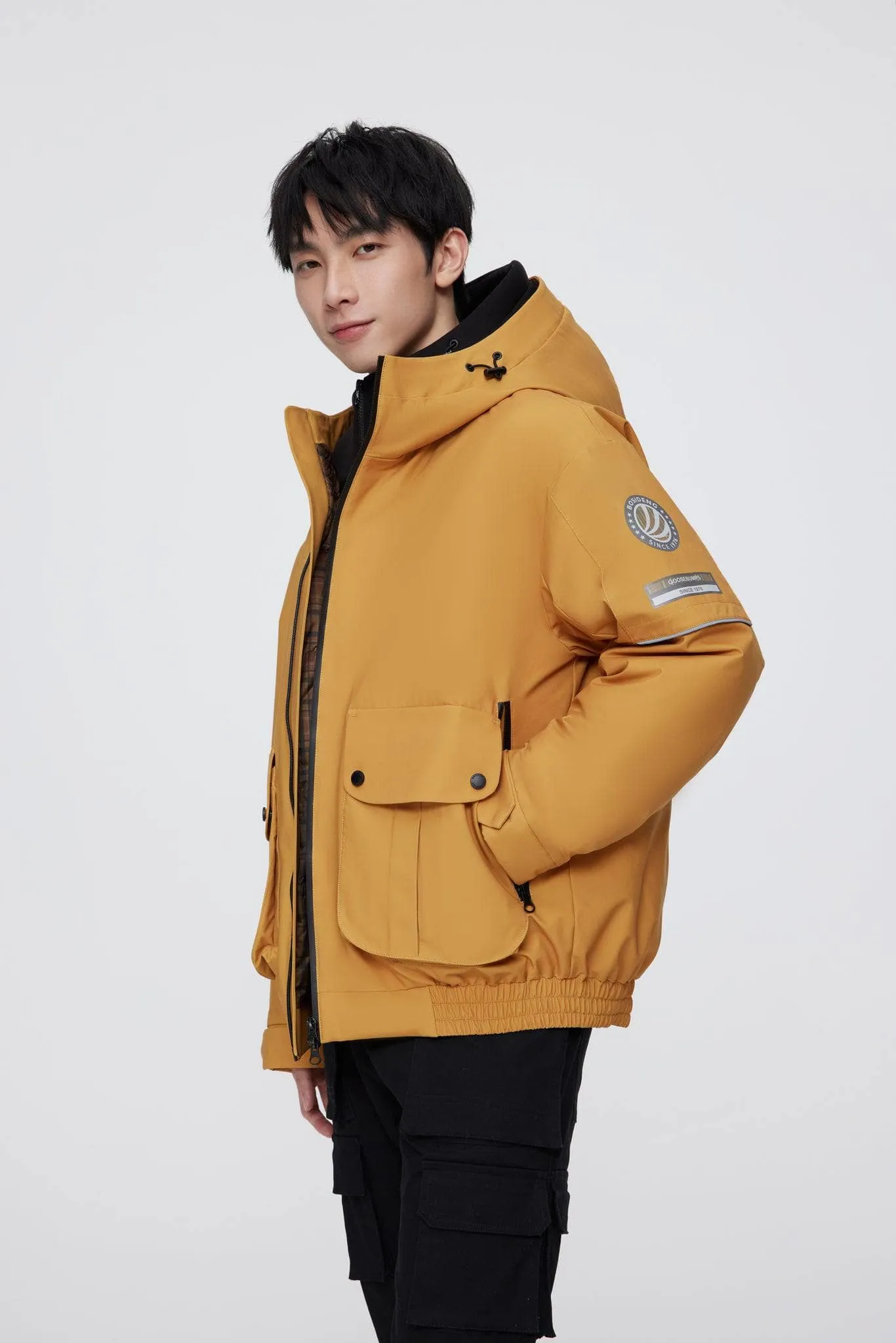 Short Goose Down Jacket With Hood