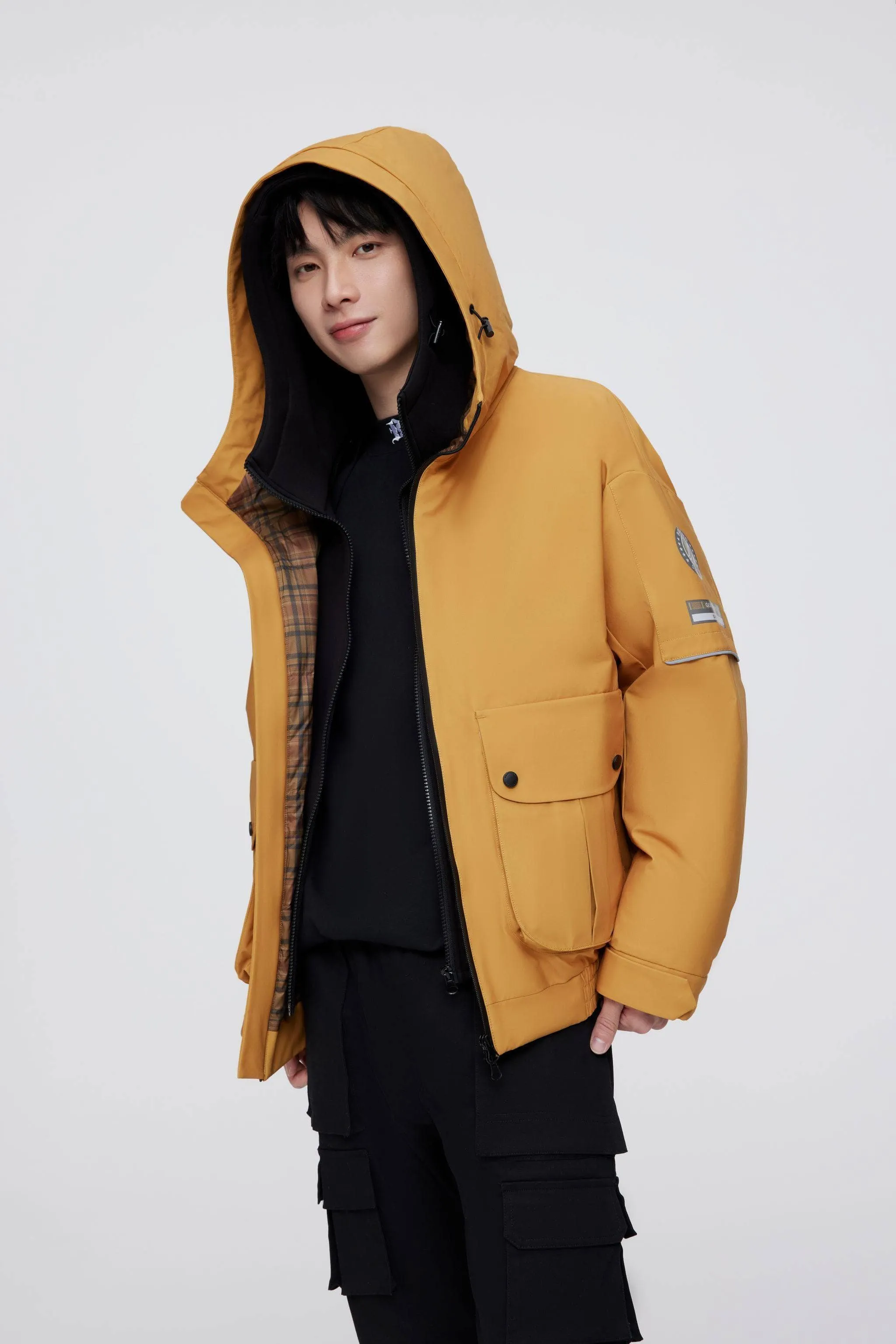 Short Goose Down Jacket With Hood