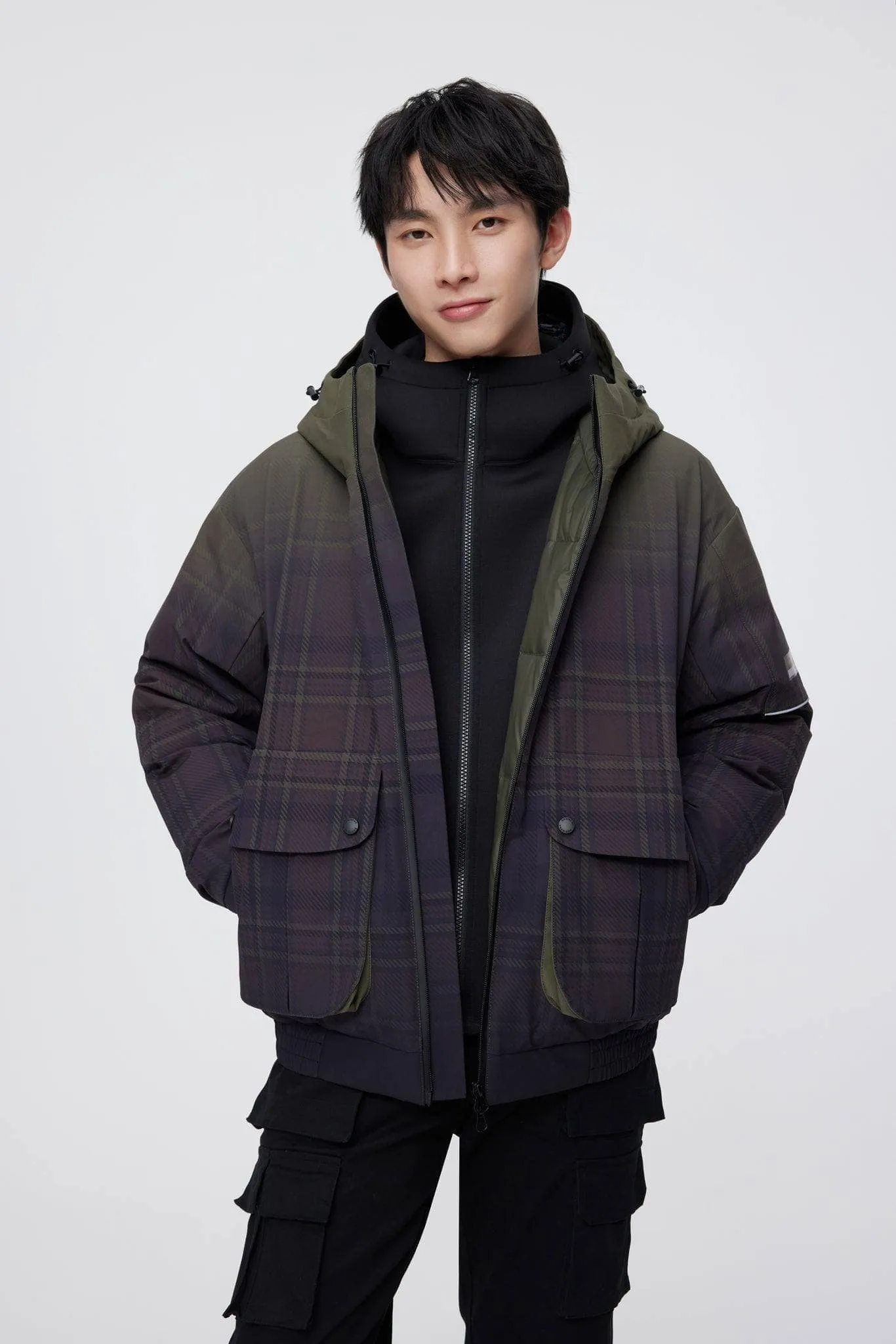 Short Goose Down Jacket With Hood