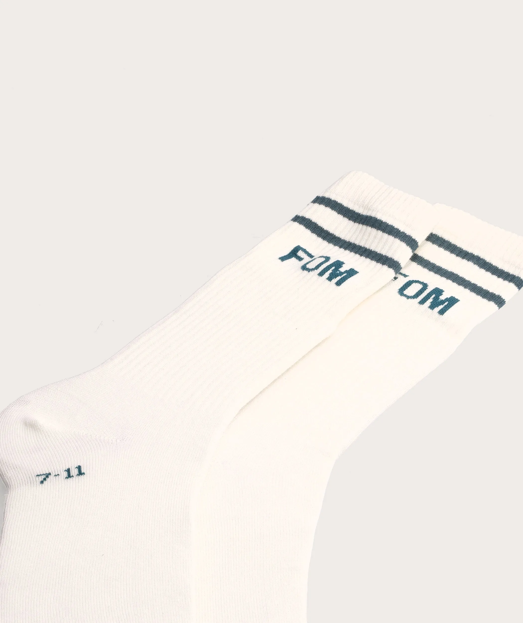 Socks FOM Crew Ivory/ Storm Stripes (Size 7-11)