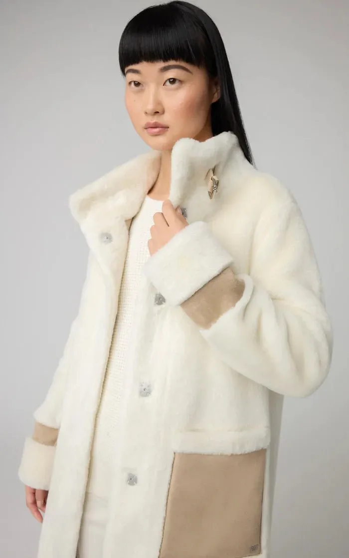 SOIA&KYO FIALA - Straight-Fit Luxe Faux Sherpa Coat