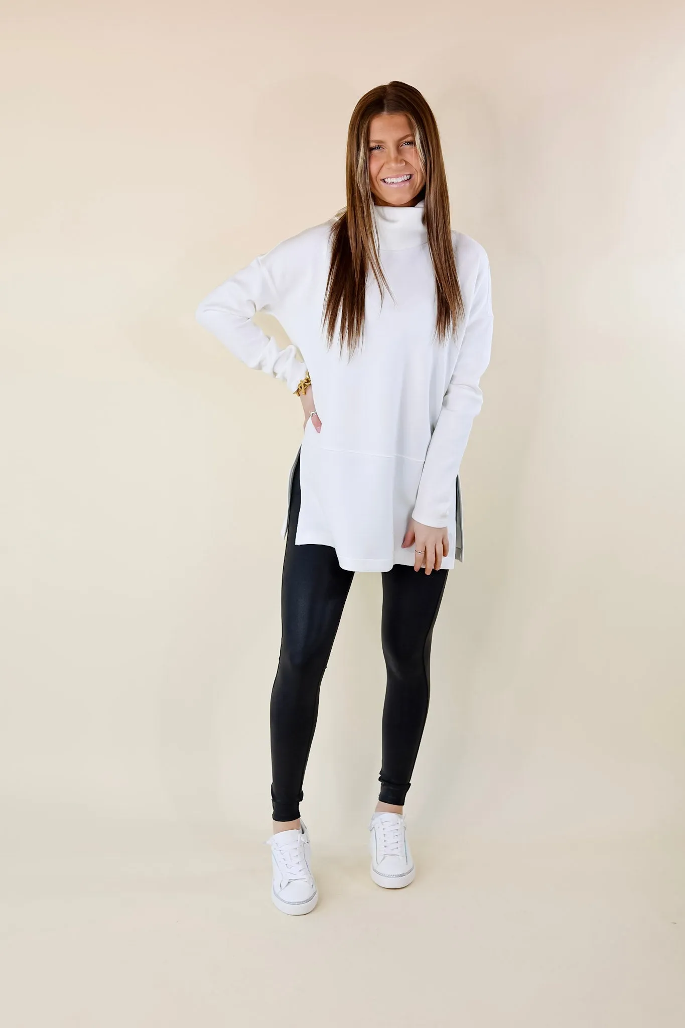 SPANX | AirEssentials Turtleneck Tunic in White