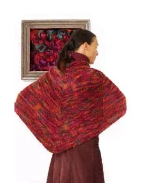 Split Collar Poncho Lion Boucle Version Pattern (Knit)