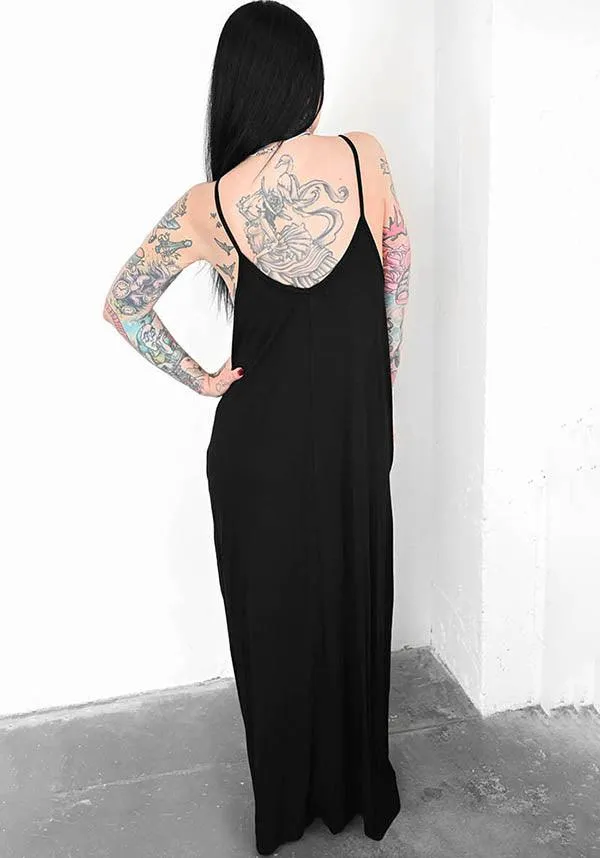 Strappy Raven | MAXI DRESS*