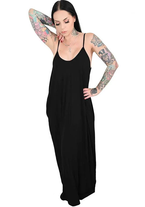 Strappy Raven | MAXI DRESS*