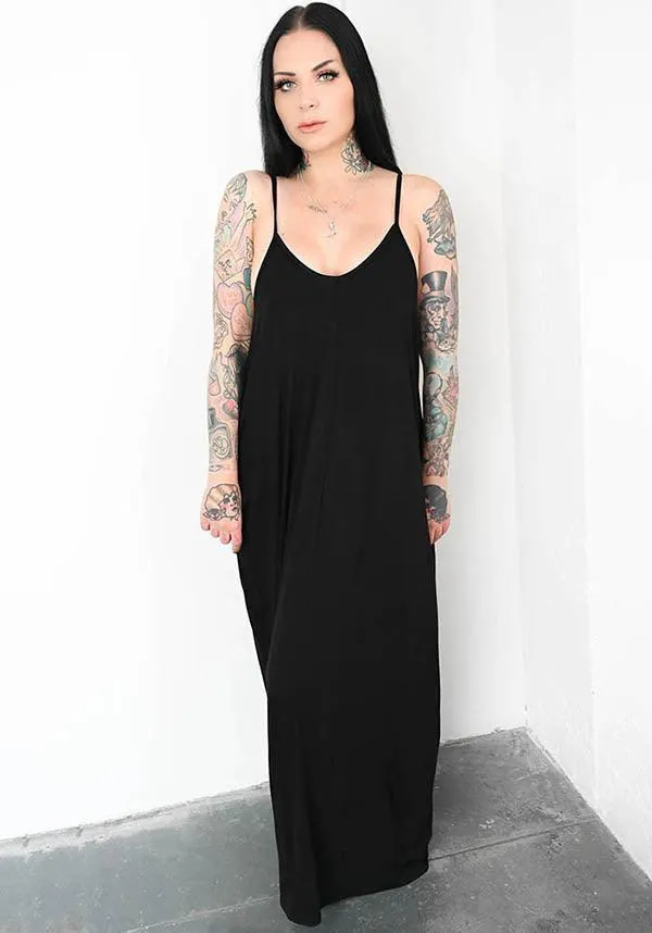 Strappy Raven | MAXI DRESS*