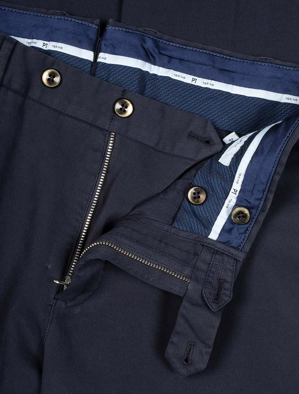 Stretch Cotton Chinos Navy